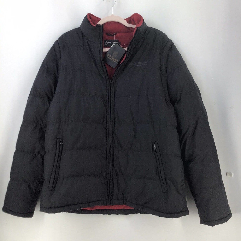 Columbia Club Colombia Fleece Nylon Jacket Unisex Size Large Black New NWT - Picture 7 of 12